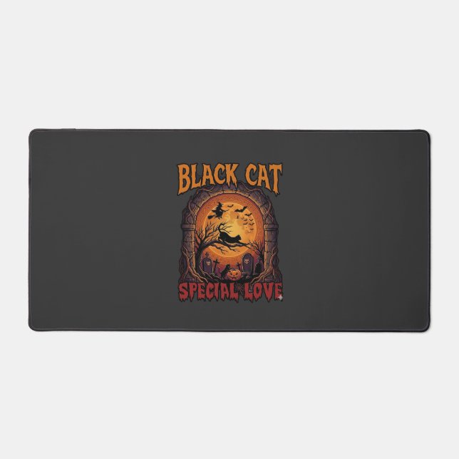 Chat Noir Amour Spécial Halloween Lune Sorcière Ci (Recto)