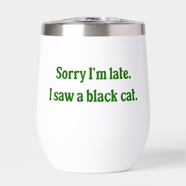 Chat noir amusant (Avant)