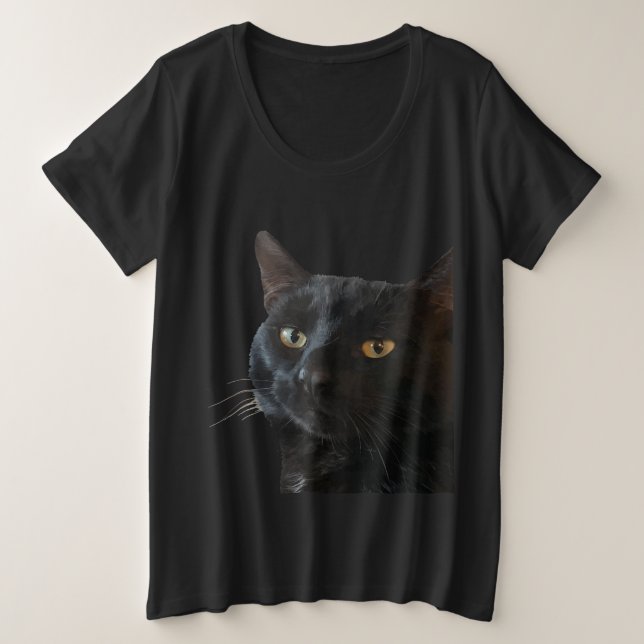 Chat Noir Avec Une Expression Amusante Et Excentri (Design devant)