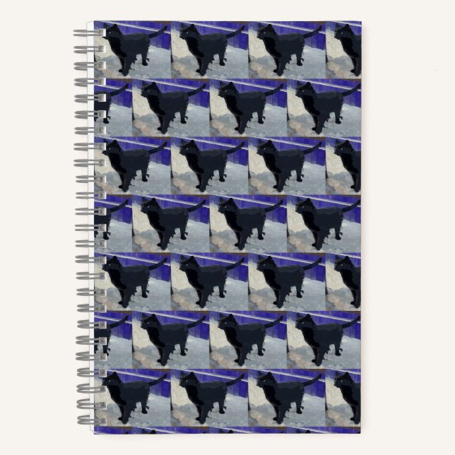 Chat noir Carnet spiral (Recto)