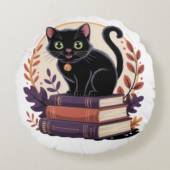 Chat noir - Coussin pour enfants (Devant)