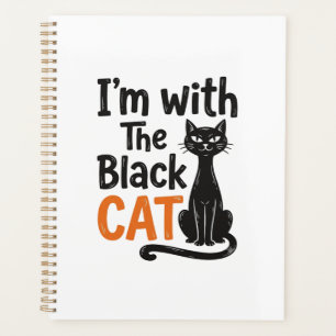 Chat noir drôle gravure vintage Halloween Design
