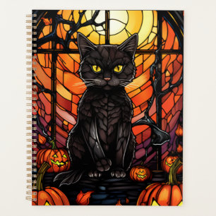 Chat noir Éffrayant en verre