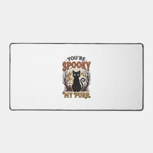 Chat Noir Effrayant Pun Halloween Gravure Vintage
