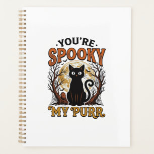 Chat Noir Effrayant Pun Halloween Gravure Vintage