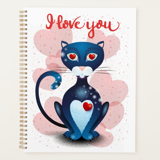 Chat noir en amour (Devant)