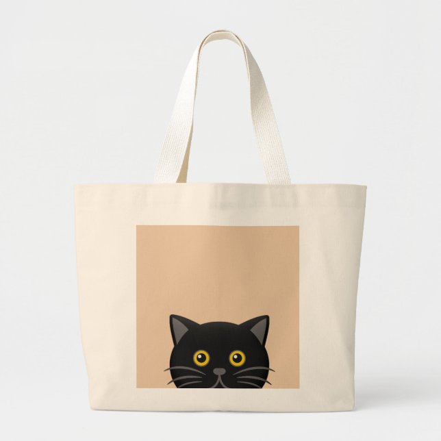 CHAT NOIR EN PLEIN SACS À MAINS TOTES (Devant)
