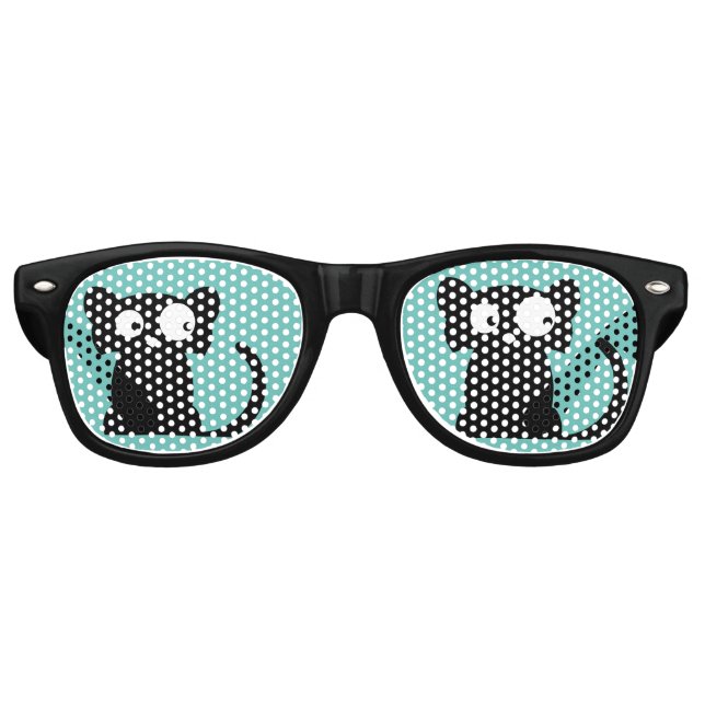 CHAT NOIR FUNNY Party Lunettes de soleil (Devant)