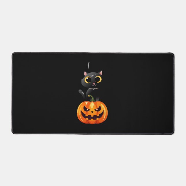 Chat noir Halloween Design - Art Citrouille Éffray (Recto)
