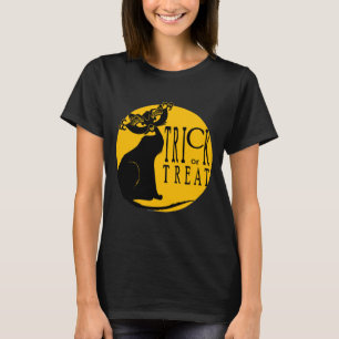 Chat Noir Halloween Tshirt Rétro