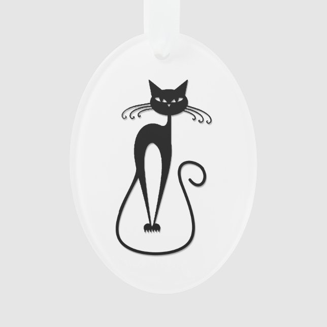 Chat noir maigre fantaisiste (devant)