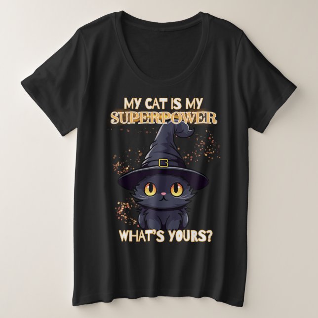 Chat noir mignon (Design devant)