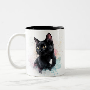 Chat noir mug ajouter son propre texte