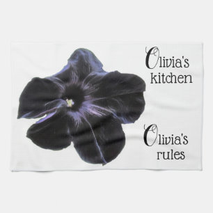Chat noir Petunia Serviette de cuisine personnalis