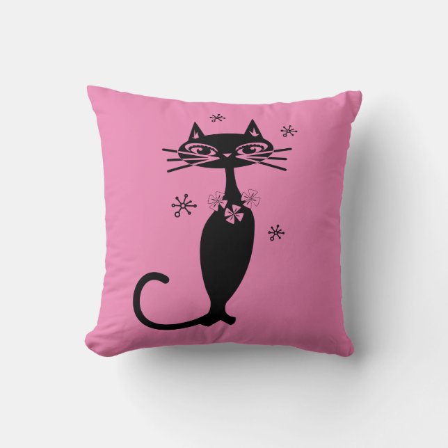 CHAT NOIR RETRO JETER COUSSIN ROSE (Recto)