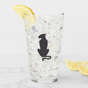 Chat noir Silhouette Collins verre tumbler