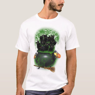 Chat Noir Sorcière T-shirt Halloween