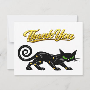Chat noir steampunk atomique futuriste Merci