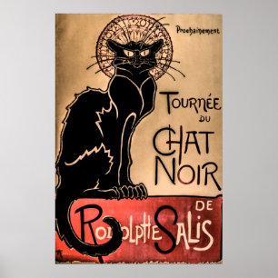 Chat Noir Vintage - Affiche de Chat Noir