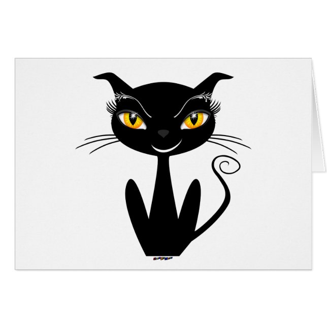 Chat noir Whimsical (Devant horizontal)