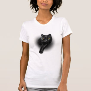 Chat noir Yellow Eyes T-shirt Chats Tee