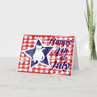 Chat patriotique, carte 4 juillet
