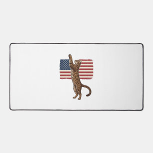 Chat patriotique Drapeau américain Design vectorie