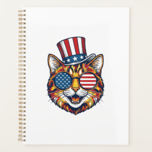 Chat Patriotique Gravure Vintage Design de T-shirt