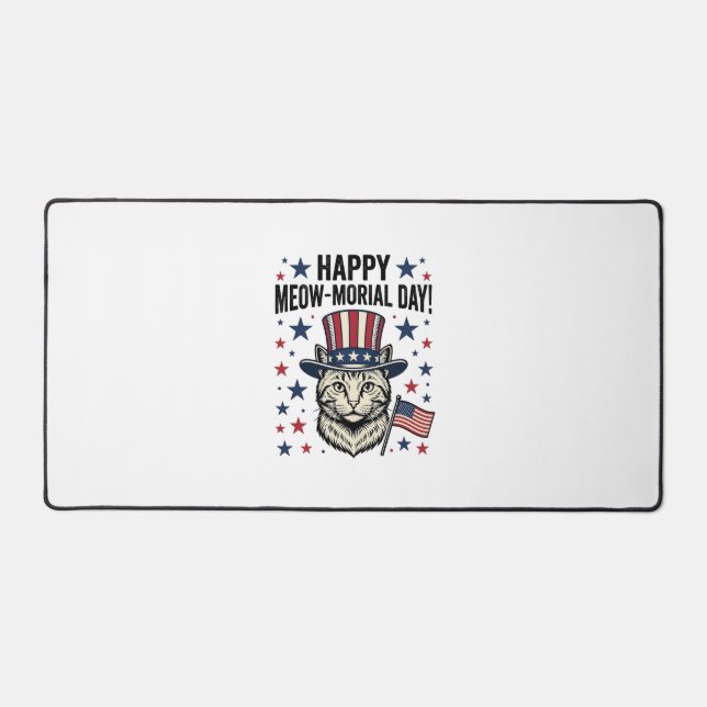 Chat patriotique Meow-morial Day Conception vector (Recto)