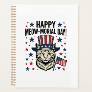 Chat Patriotique Meow-morial Day Design Vector Vin