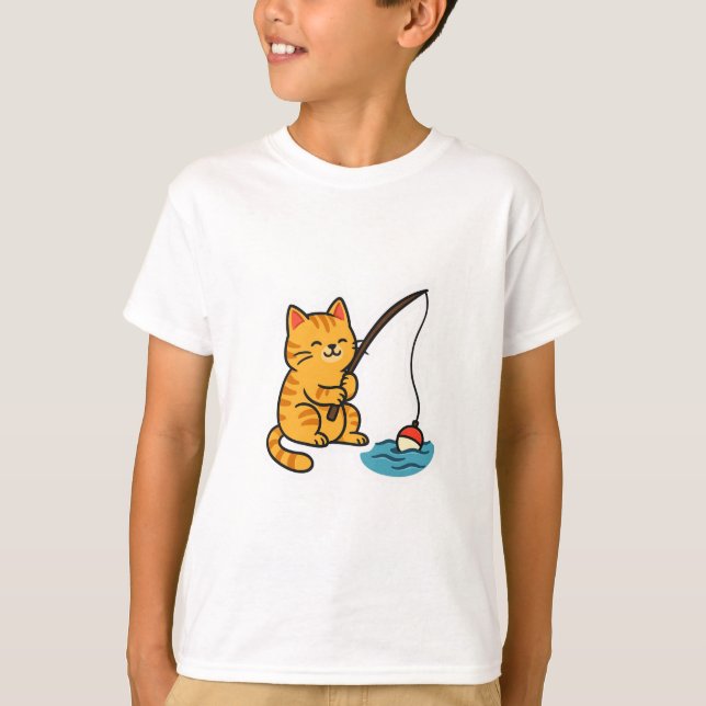 Chat Pêcheur - T-Shirt (Devant)