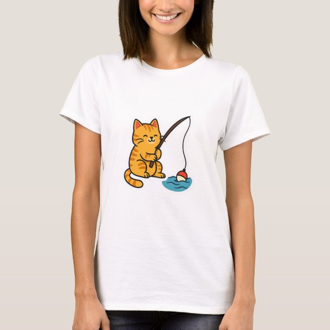Chat Pêcheur - T-Shirt (Devant)