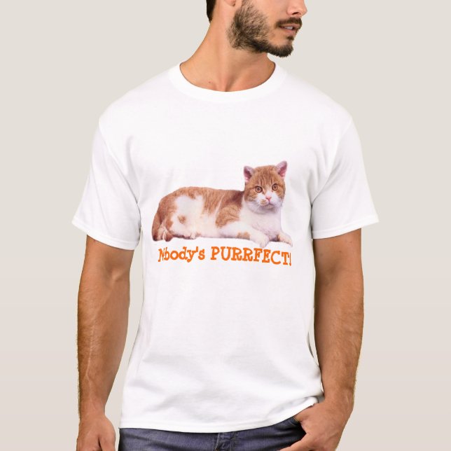 Chat personne T-shirt unisexe de PURRFECT (Devant)