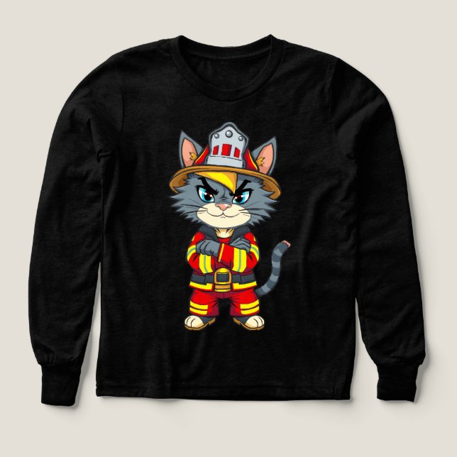 Chat pompier robuste - Style de dessin des années  (Motif recto)