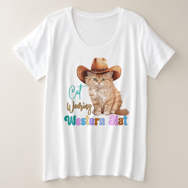 Chat portant un Casquette occidental-85246 (Design devant)