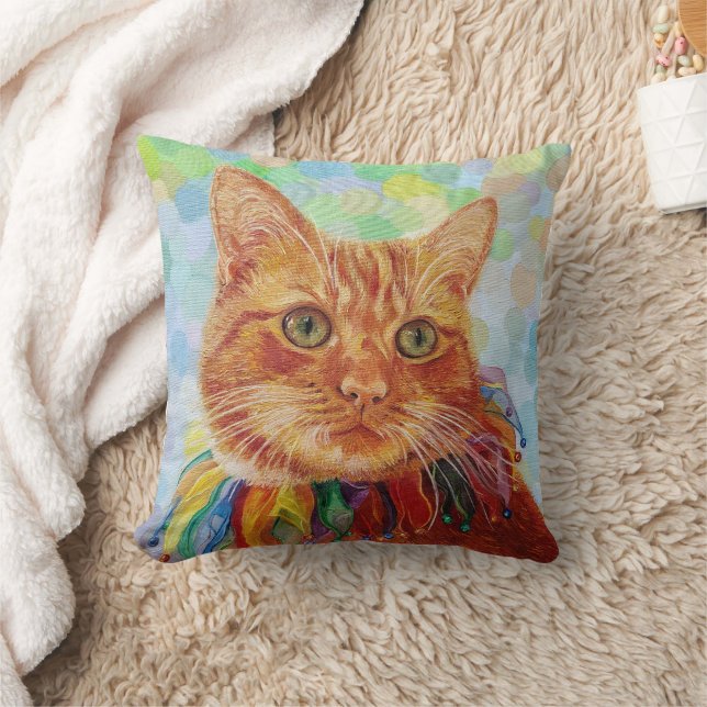Chat Red Ginger Jeter oreiller Décor de la maison (Couverture)