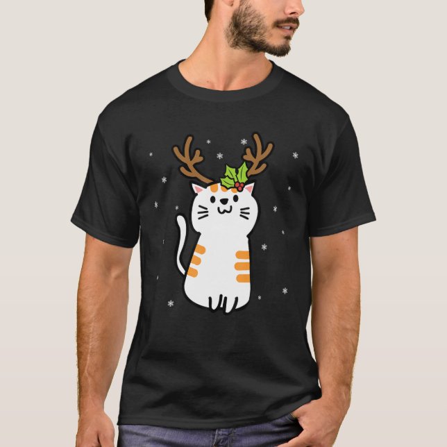 Chat Reindeer Noël Vilain Sweat de Noël (Devant)