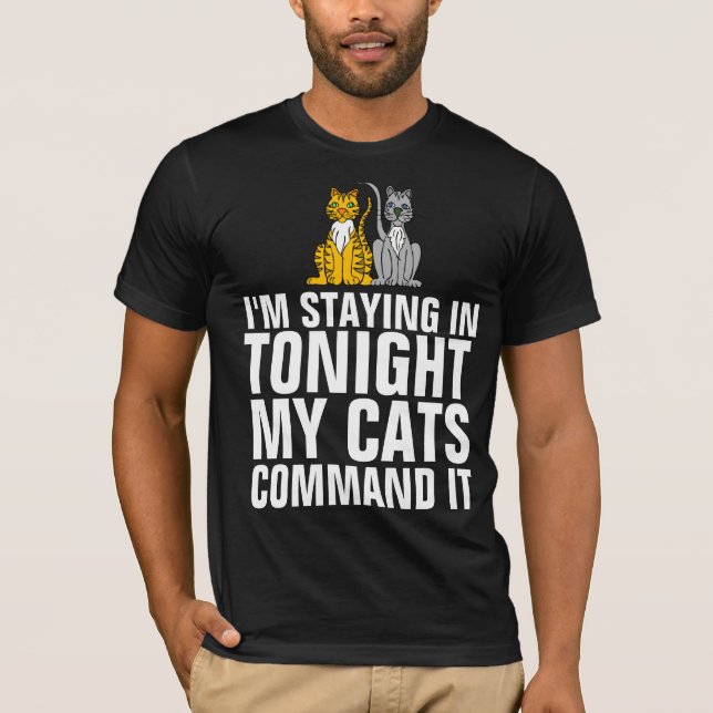 CHAT RESTER CE SOIR MES CHATS COMMANDENT T-shirts  (Devant)
