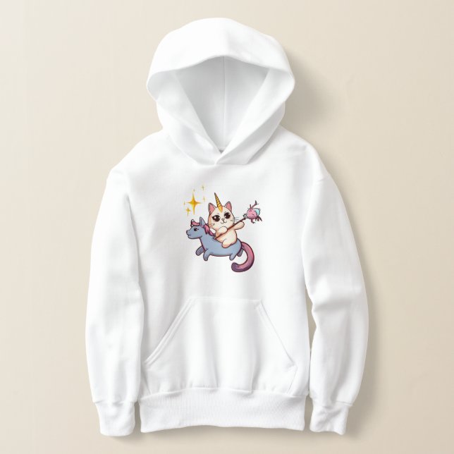 Chat Riding Unicorn Avec Porte Magique (Poser)