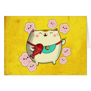 Chat rond mignon de Maneki Neko