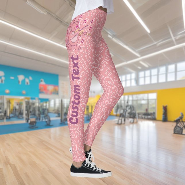 Chat rose avec leggings de violon (Créateur téléchargé)