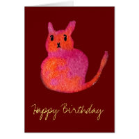 Chat rose funky mignon minou