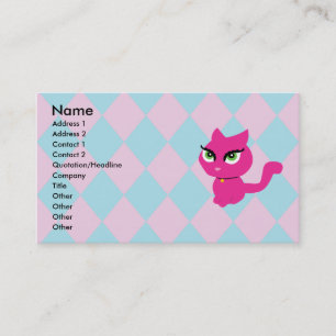 Chat rose Kitty Cartes de visite