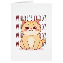 Chat roux affamé