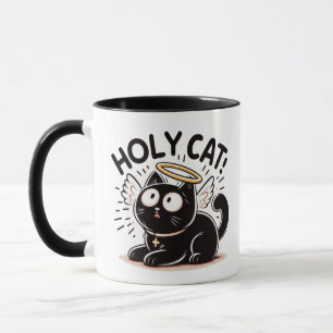 Chat Saint - Chat Noir avec ailes Mug Drôle