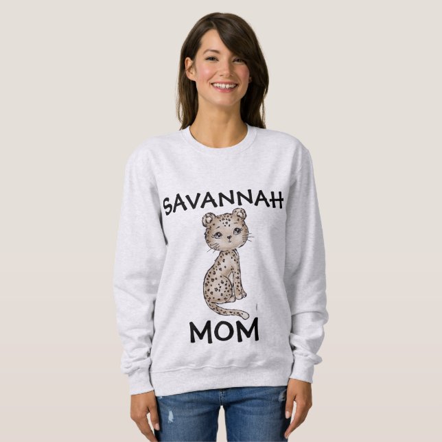 CHAT SAVANNAH MOM T-SHIRTS SWEATSHIRTS (Devant entier)