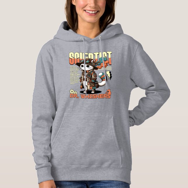 Chat scientifique | Chat drôle | Sweat - shirt à c (Devant)