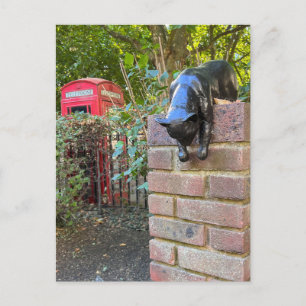 Chat Sculpture, Londres UK Carte Postale