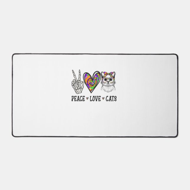 Chat Secourir Tie Dye Peace Love Chats Halloween C (Recto)