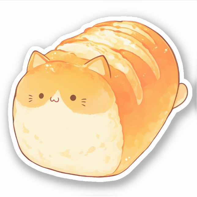 Chat Shokupan Sticker de pain de lait japonais (Devant)